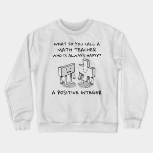 Happy Math Teacher Pun Gift Crewneck Sweatshirt